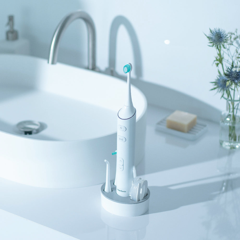 【 100個限定 25%OFF 】口腔洗浄器と音波振動の同時使用 Water Sonic ウォーターソニック 水流音波歯ブラシ本体