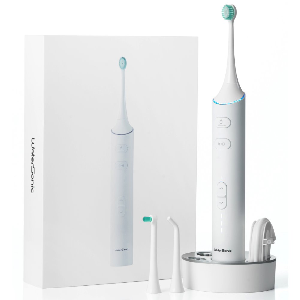 【 100個限定 25%OFF 】口腔洗浄器と音波振動の同時使用 Water Sonic ウォーターソニック 水流音波歯ブラシ本体