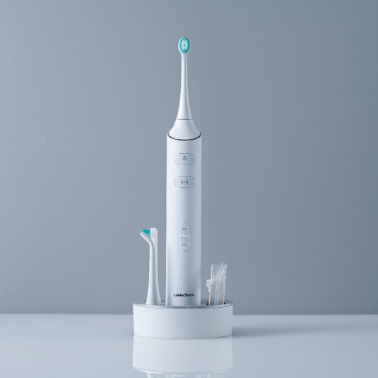 【 100個限定 25%OFF 】口腔洗浄器と音波振動の同時使用 Water Sonic ウォーターソニック 水流音波歯ブラシ本体