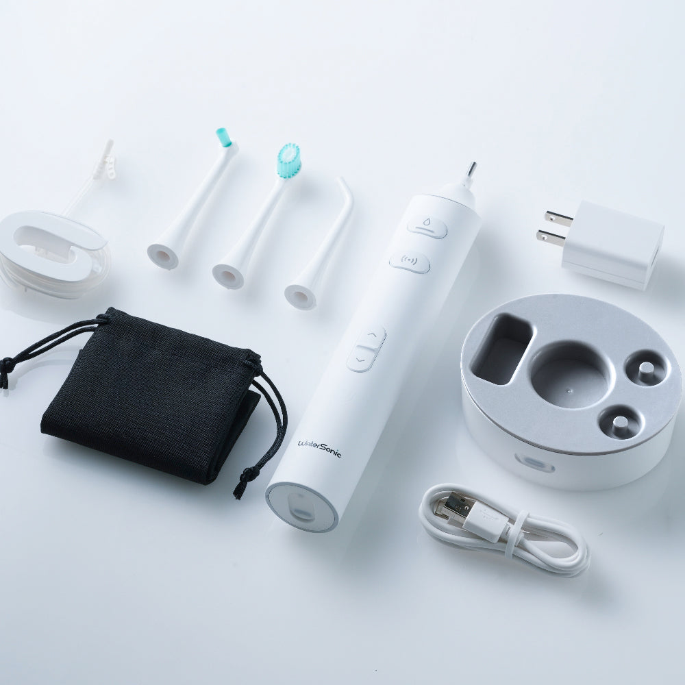 【 100個限定 25%OFF 】口腔洗浄器と音波振動の同時使用 Water Sonic ウォーターソニック 水流音波歯ブラシ本体