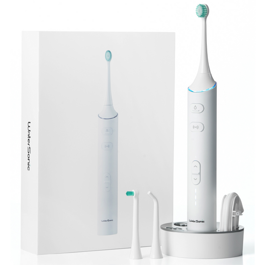 【 100個限定 25%OFF 】口腔洗浄器と音波振動の同時使用 Water Sonic ウォーターソニック 水流音波歯ブラシ本体